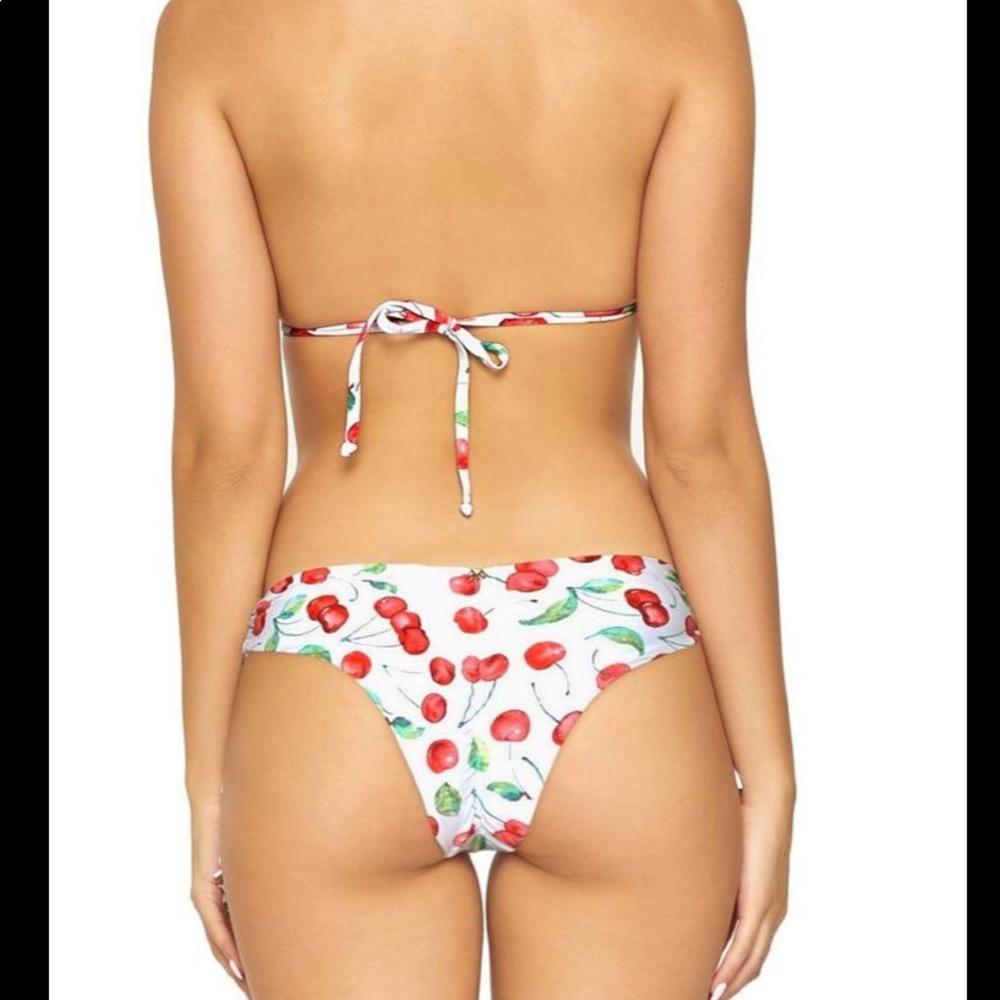 FINAL PRICE NWT Pilyq Cherry Ring Bikini Bottoms Large